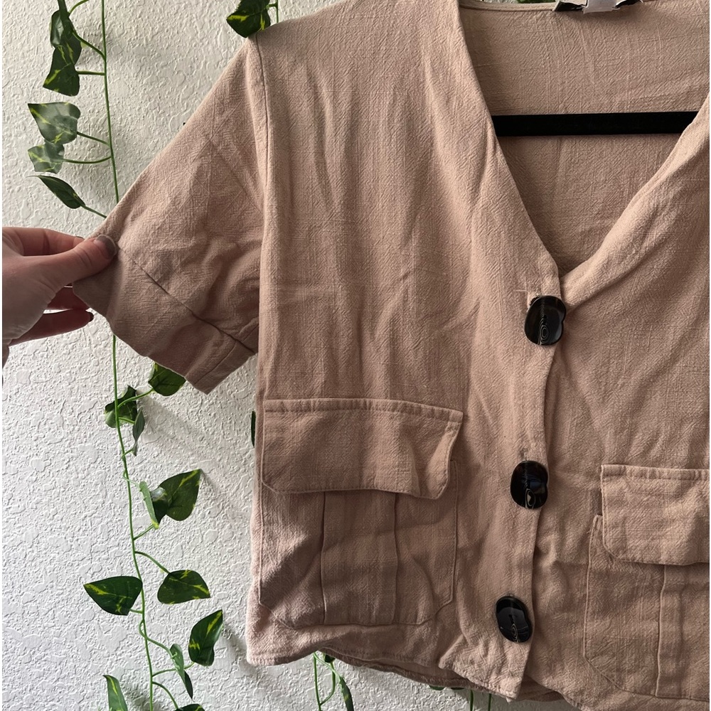 Topshop button blouse - Picture 2 of 6